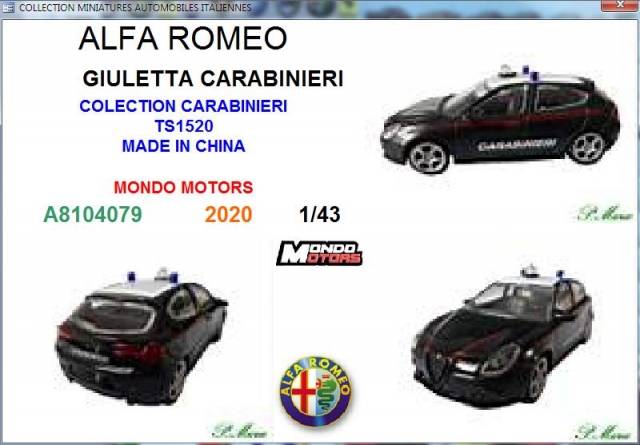 A-R GIULIETTA CARABINIERI (0)
