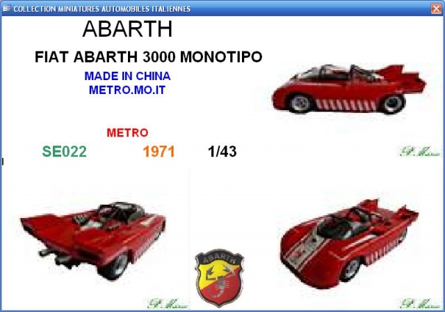 ABA FIAT ABARTH 3000 MONOTIPO (0)